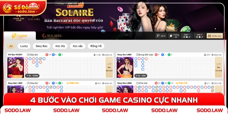 4 bước vào chơi game casino cực nhanh