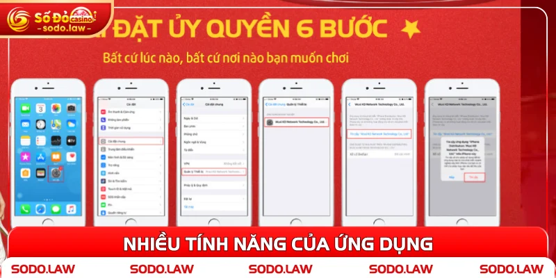Nhiều tính năng của ứng dụng